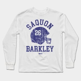 Saquon Barkley New York G Helmet Font Long Sleeve T-Shirt